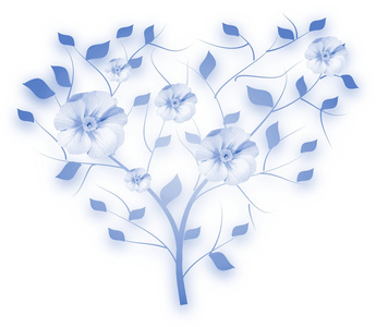 蓝树的花朵