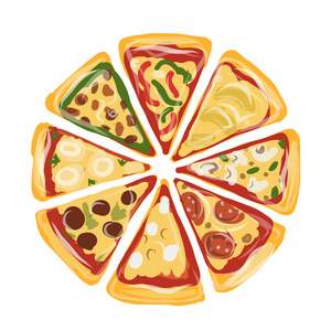 比萨饼，为您设计素描