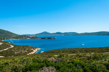 撒丁岛海岸的景观