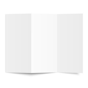 折叠的小册子空白页的白皮书