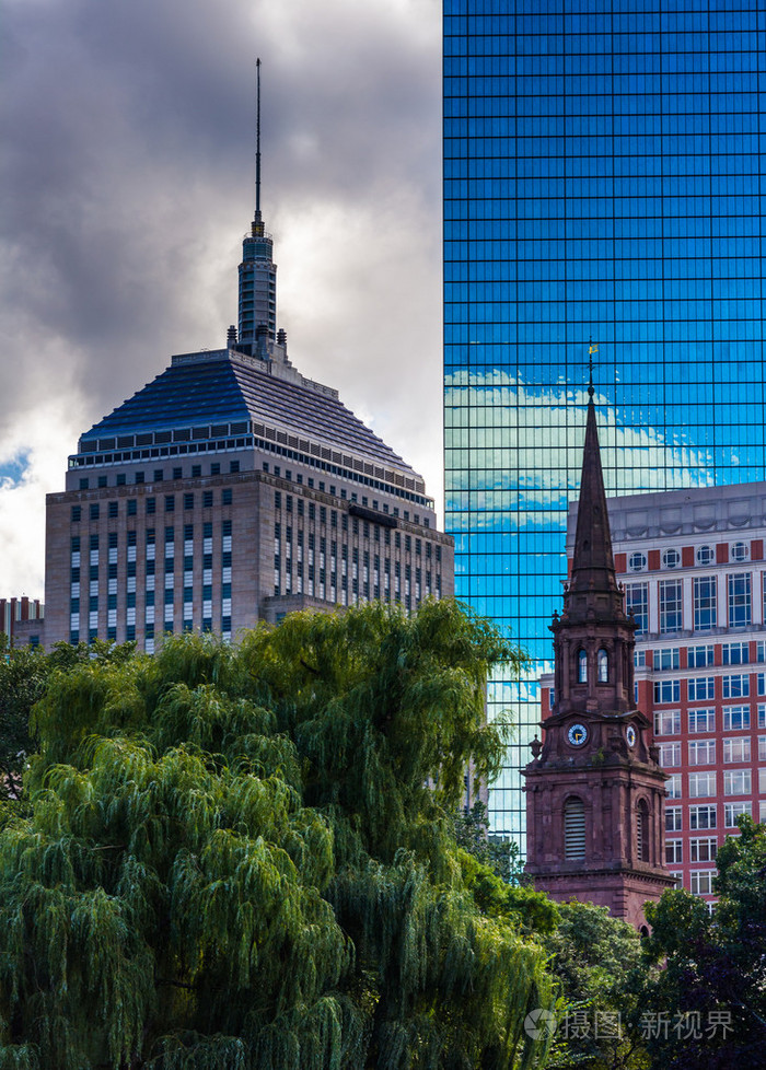 马萨诸塞州波士顿市的不同建筑