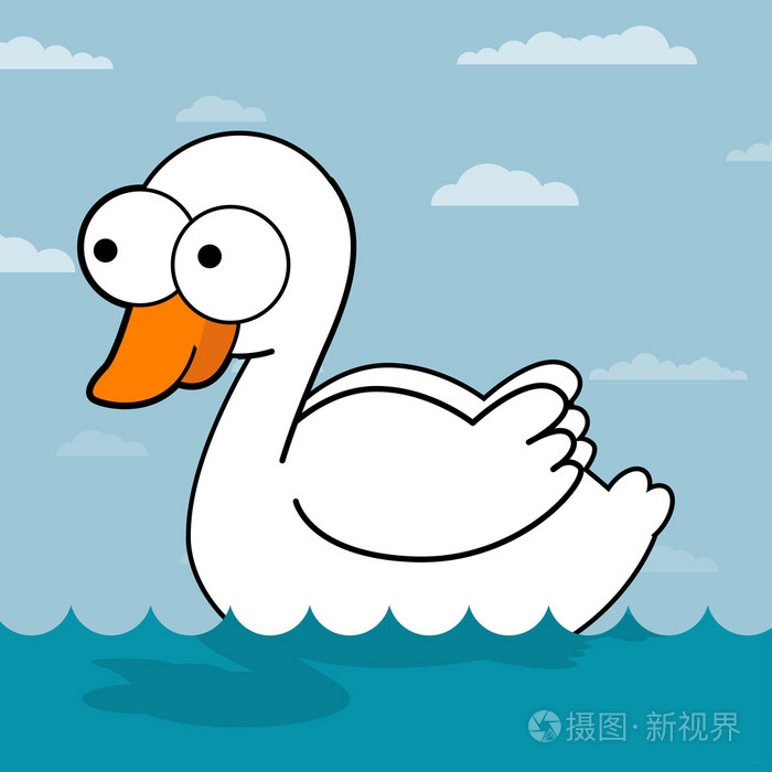 天鹅卡通