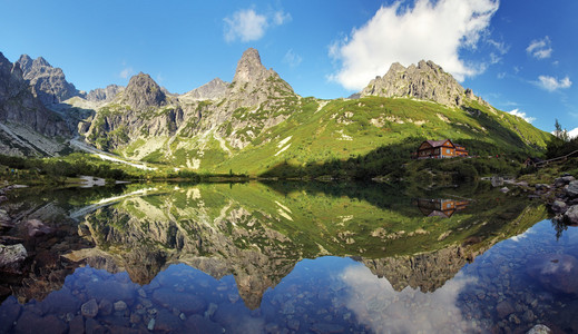 绿湖在 tatra 山地