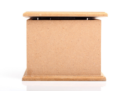 棕色木盒子前面观用于产品包装