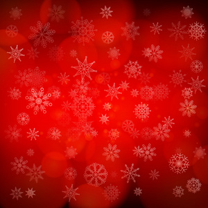 圣诞雪花与灯的背景。矢量图像