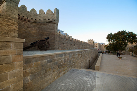 Altstadt, Baku in Aserbaidschan古老的城市，在阿塞拜疆的巴库