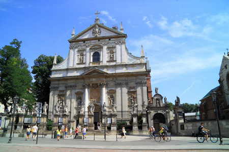 kyrkan av St peter och st paul staden krakow i Polen教会的圣彼得和圣保罗市波