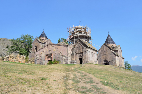 古老的亚美尼亚修道院的 Goshavank