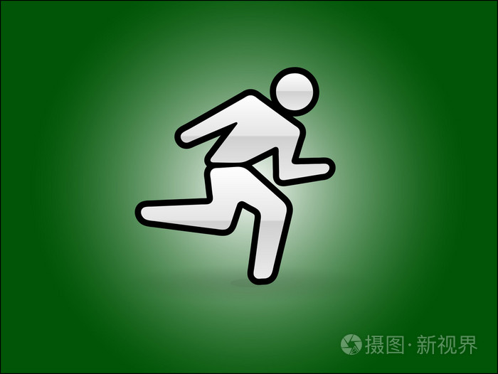 摄图新视界 插画 标志,符号 图标的跑步的人.eps