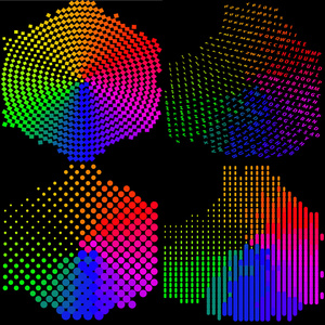 组的抽象彩虹彩色背景。矢量