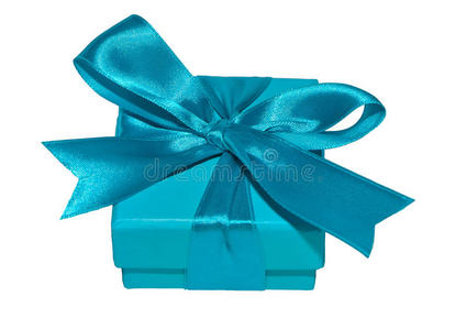 蓝丝带蓝色礼盒