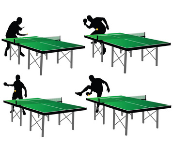 绿色的桌子坪乒乓球运动员图片