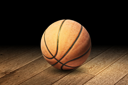 地板上的篮球