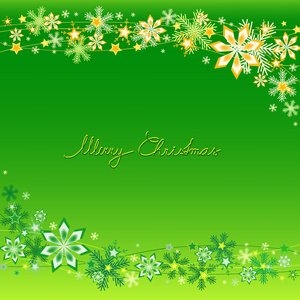 绿色快乐圣诞贺卡图片