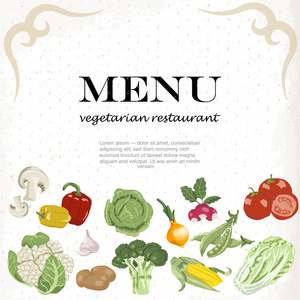 素食是可用的。水平的蔬菜背景