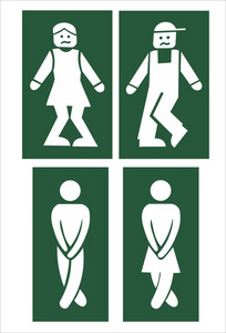 厕所标志矢量