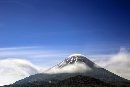 在富士山附近的云