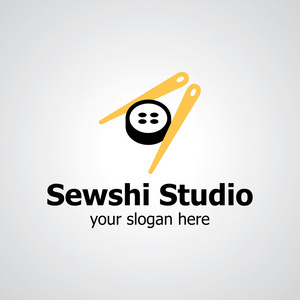Sewshi 工作室矢量标志设计