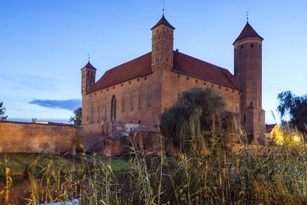 在利兹 Warminski，波兰的老哥特式城堡