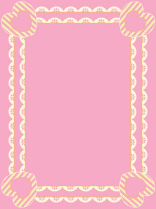 一排排的小孔，条纹的心，和大量的粉红 黄金和淡褐色的副本空间矢量维多利亚框架