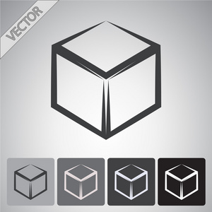 icono de diseo de logotipo de cubo 3D