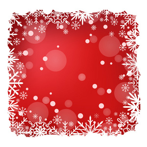 红色圣诞雪花背景雪花条纹。Eps10 矢量
