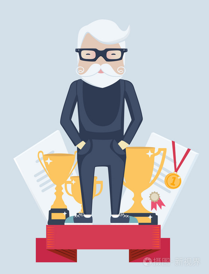 老人优胜者在体育