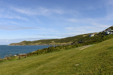 在德文郡 Woolacombe 海湾海岸线