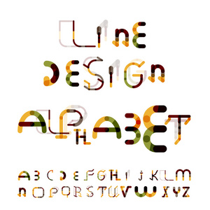 最小线设计字母表 字体 字体