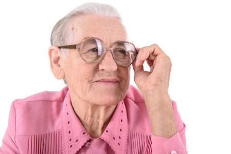 戴着眼镜的老女人