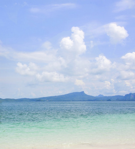 美丽的海和在泰国的小岛