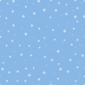 雪花模式无缝，雪背景。矢量