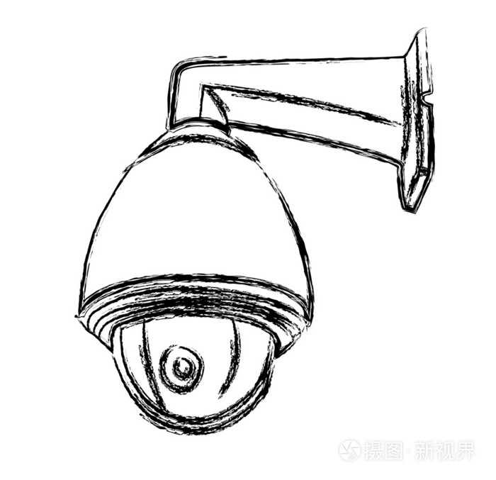 黑白监控摄像头闭路电视