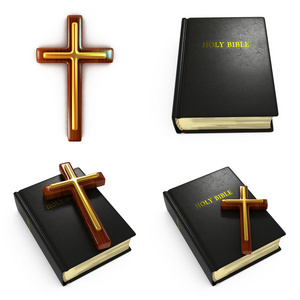 宗教的概念   一套 3d 插图