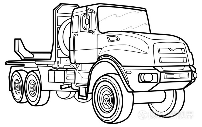 素描卡车