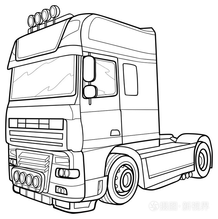 素描卡车