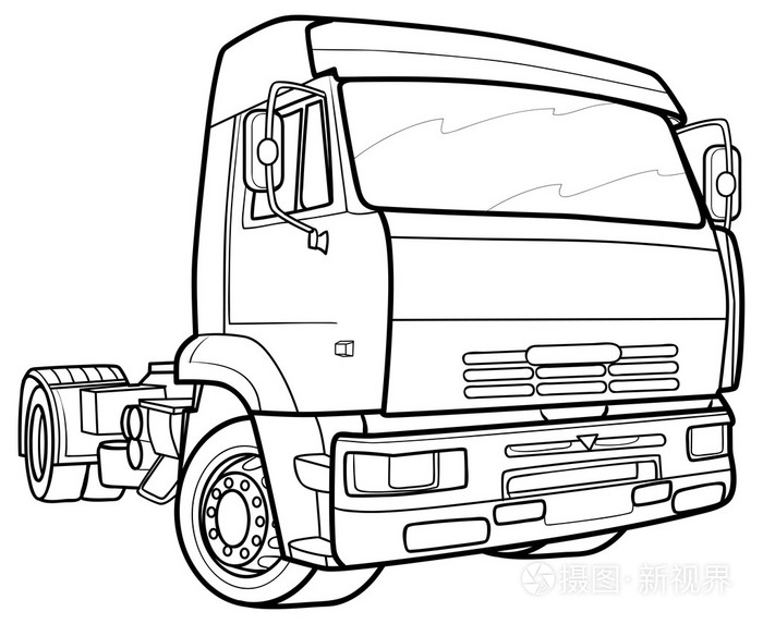素描卡车