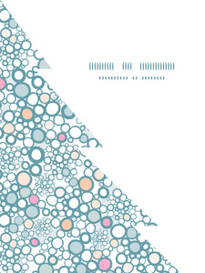 矢量七彩的泡泡圣诞树轮廓模式框架卡模板