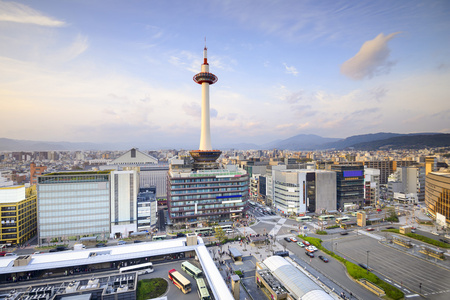 日本京都城市天际线