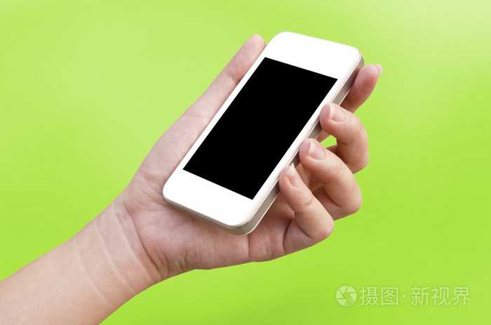 女人手拿着手机平板电脑照片-正版商用图片1hbok9-摄