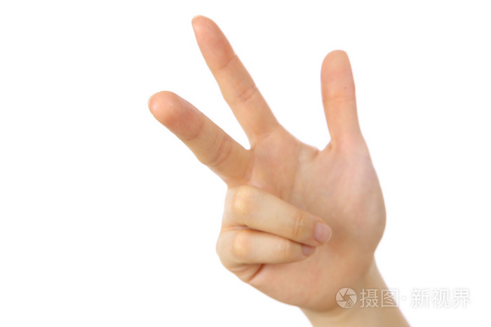 显示三个手指的手照片-正版商用图片1hbrj1-摄图新视界