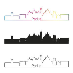 帕多瓦天际线直线型，彩虹