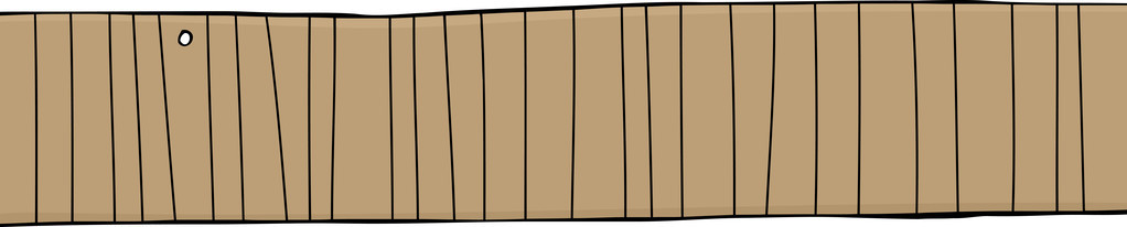 卡通带孔的木栅栏