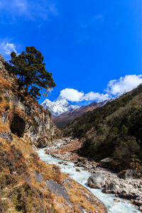 在喜马拉雅山风光