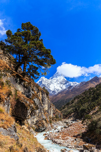 在喜马拉雅山风光