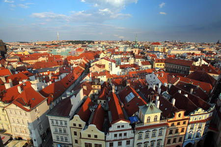 布拉格广场捷克共和国老城