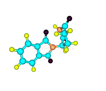 白色沙利度胺分子