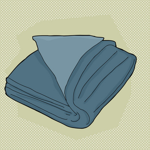 蓝色折叠的毛巾图片