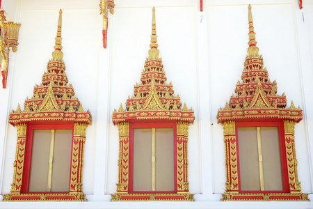 泰国佛教寺庙的窗口