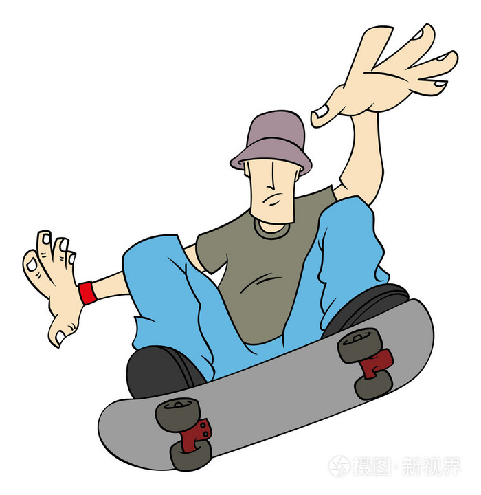 滑板男孩
